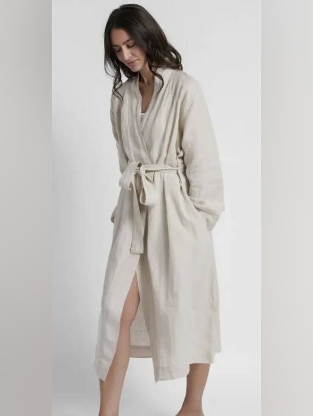 (NWOT) By The Way 100% Natural Linen Robe